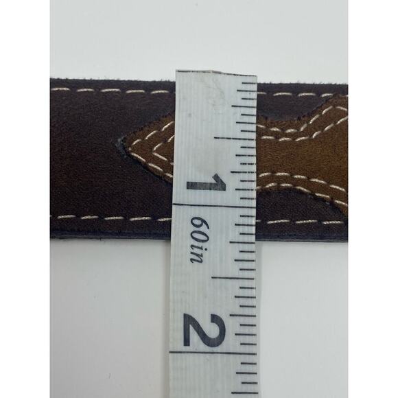 Bull head boys belt made in Mexico rodeo double suede country cowboy western sm - Picture 8 of 13